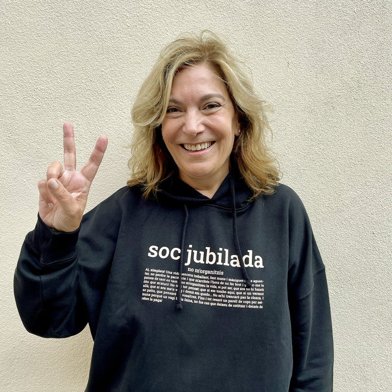 Dessuadora | soc jubilada | Cotó orgànic | Els Ximplets