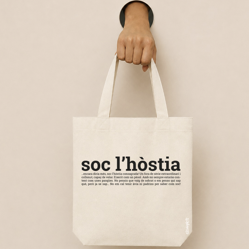 SOC L'HÒSTIA - bossa de cotó  orgànic