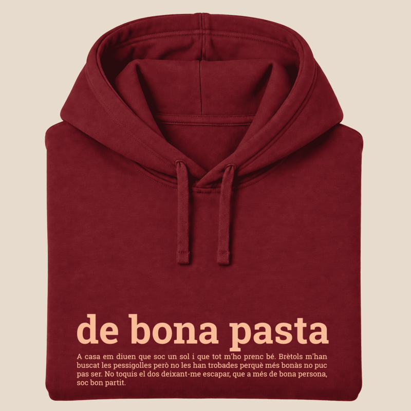 DE BONA PASTA - dessuadora unisex caputxa