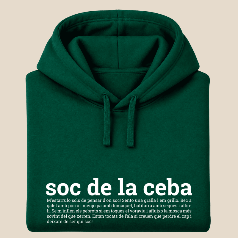 SOC DE LA CEBA - dessuadora unisex caputxa