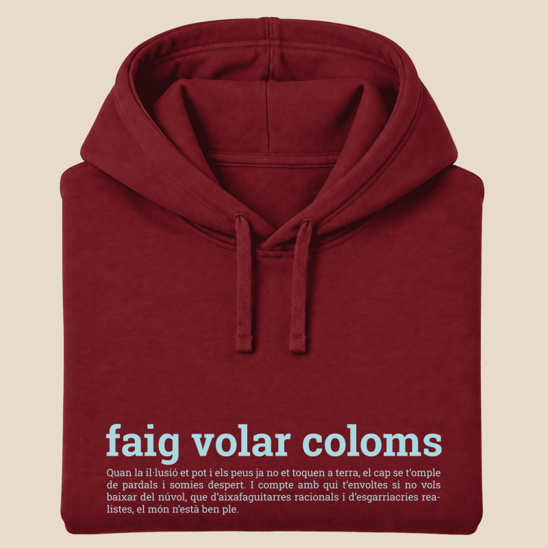 FAIG VOLAR COLOMS - dessuadora unisex caputxa