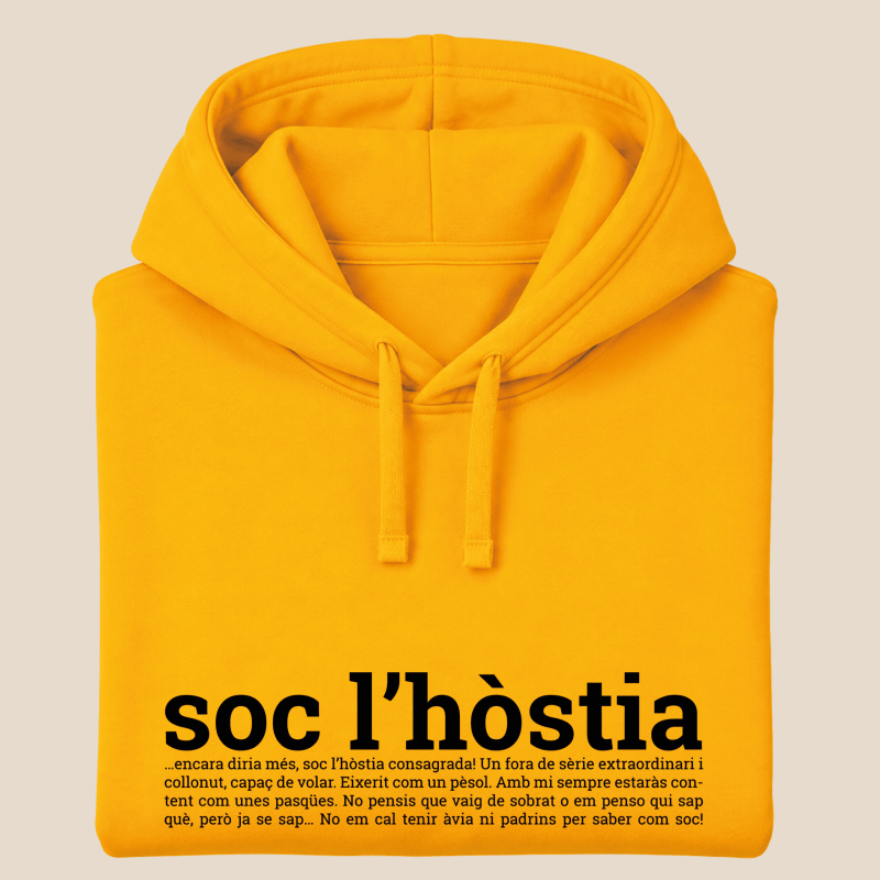 SOC L'HÒSTIA - dessuadora unisex caputxa