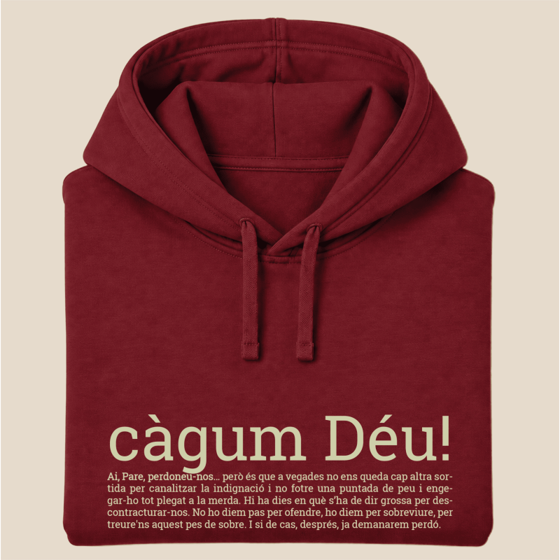 CÀGUM DÉU - dessuadora unisex caputxa