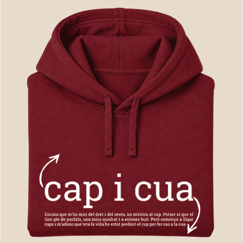 CAP I CUA - dessuadora unisex caputxa
