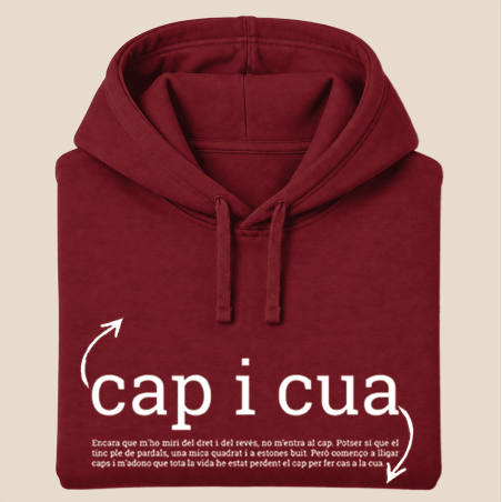 CAP I CUA - dessuadora unisex caputxa