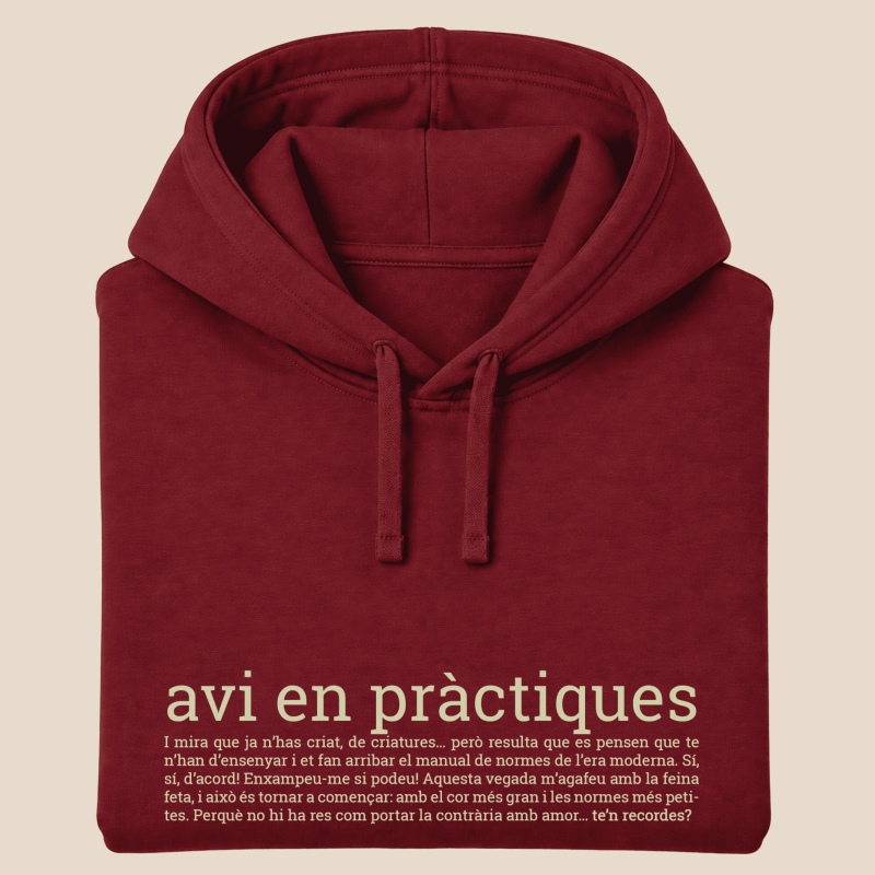 AVI DE PRACTIQUES - dessuadora unisex caputxa