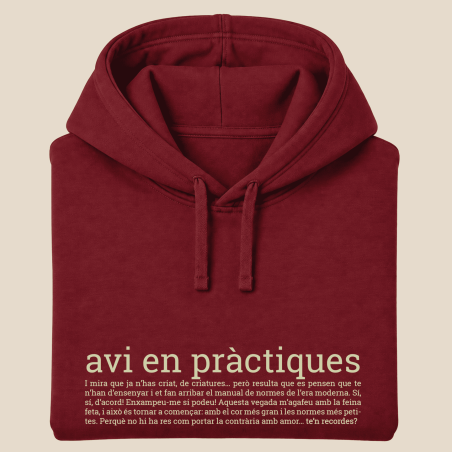 AVI DE PRACTIQUES - dessuadora unisex caputxa