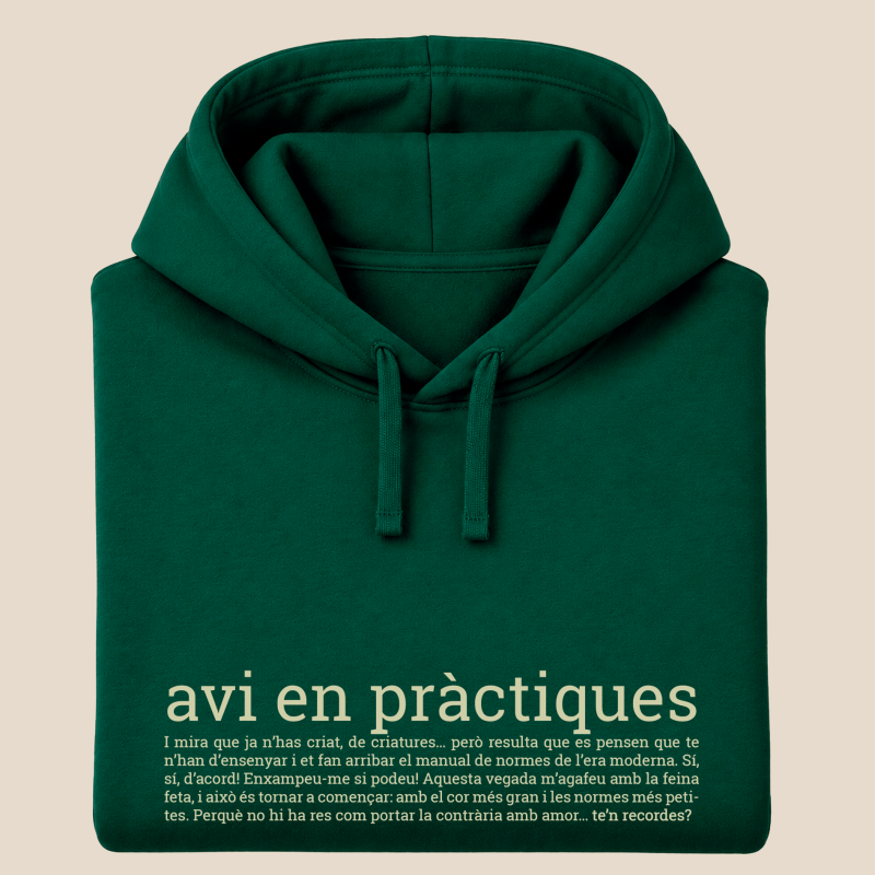 AVI DE PRACTIQUES - dessuadora unisex caputxa