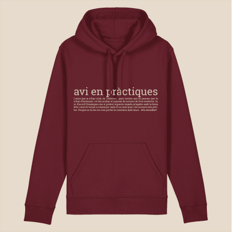 AVI DE PRACTIQUES - dessuadora unisex caputxa