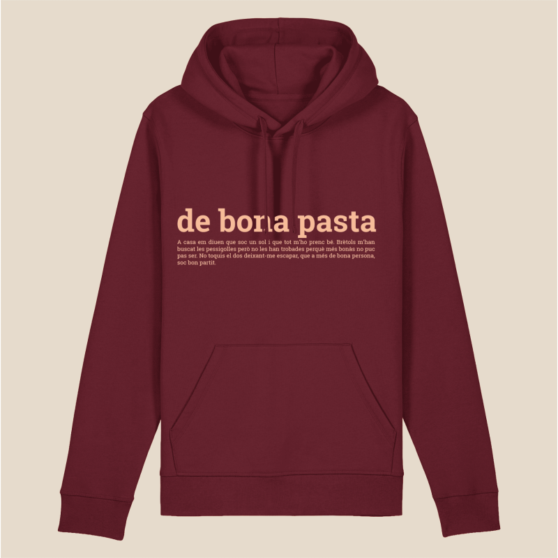 DE BONA PASTA - dessuadora unisex caputxa