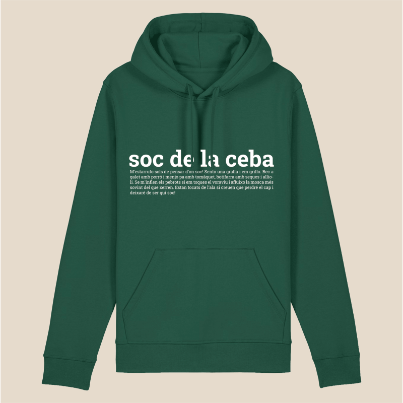 SOC DE LA CEBA - dessuadora unisex caputxa