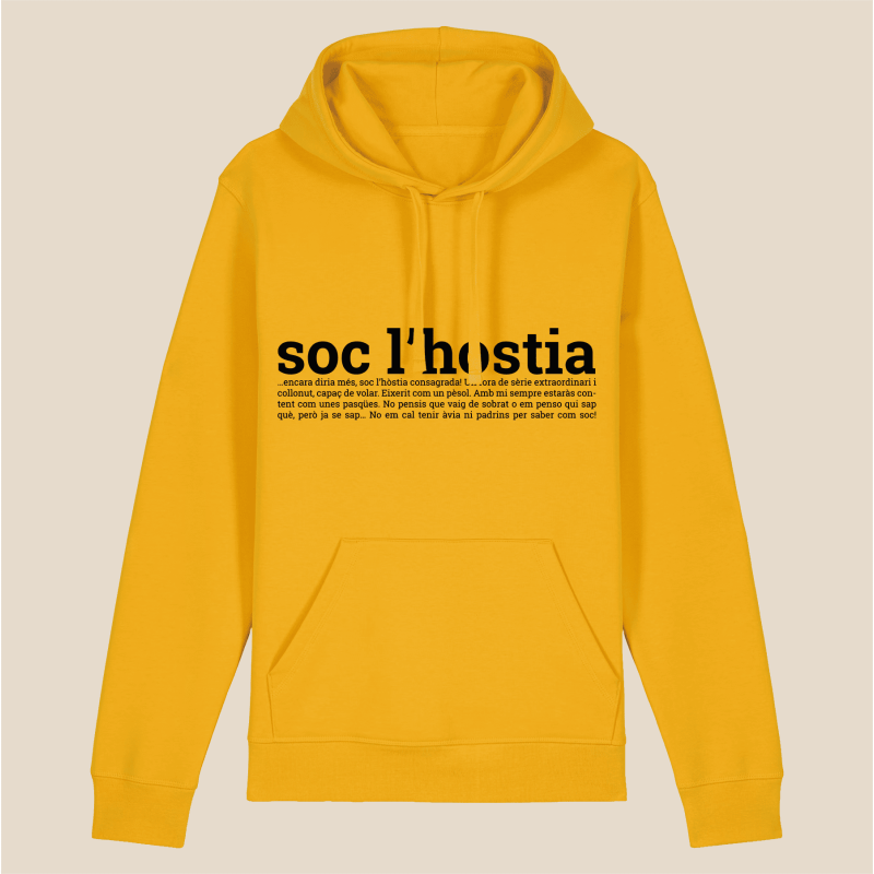 SOC L'HÒSTIA - dessuadora unisex caputxa