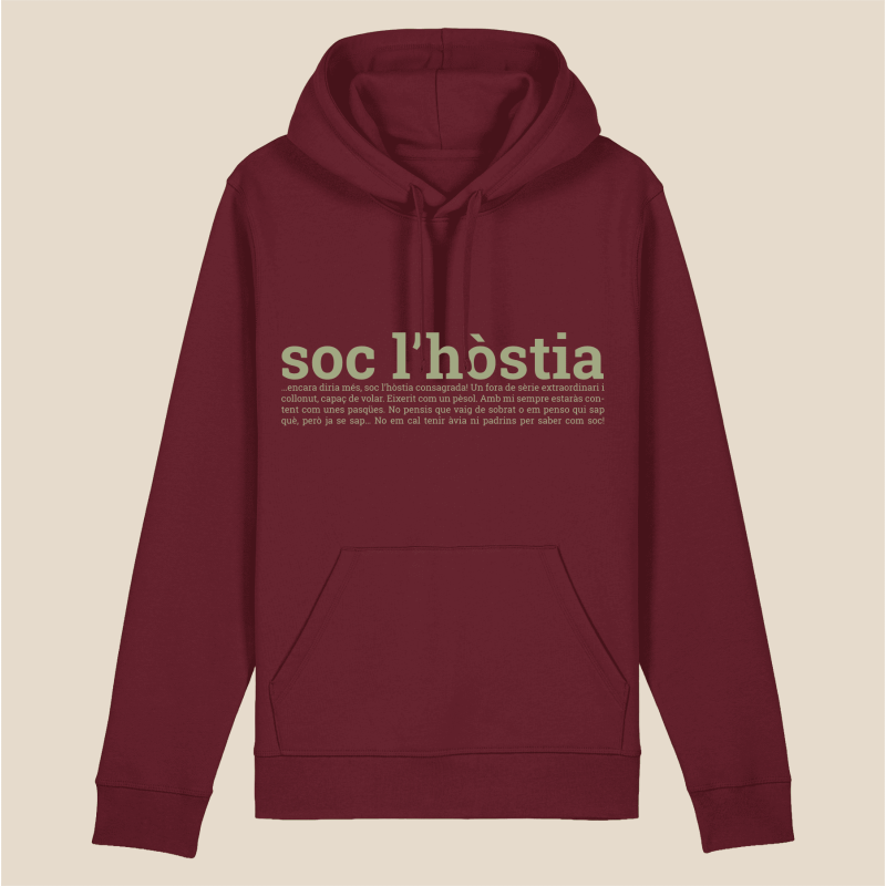 SOC L'HÒSTIA - dessuadora unisex caputxa