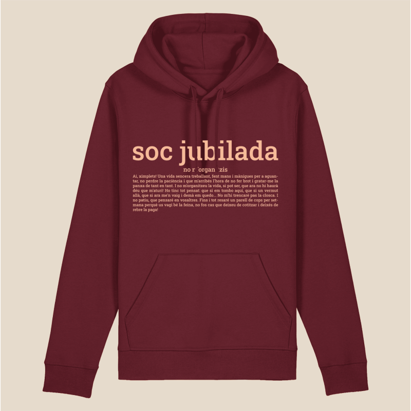 SOC JUBILADA - dessuadora unisex caputxa