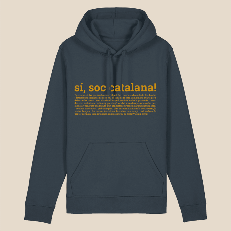 SI, SOC CATALANA - dessuadora unisex caputxa