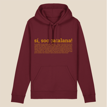 SI, SOC CATALANA - dessuadora unisex caputxa