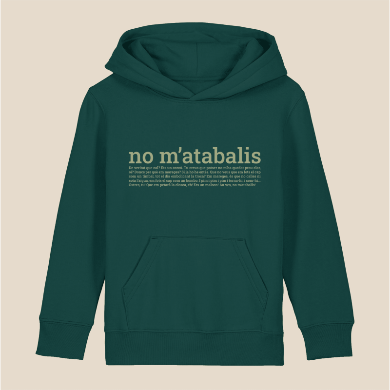 NO M'ATABALIS - dessuadora infantil