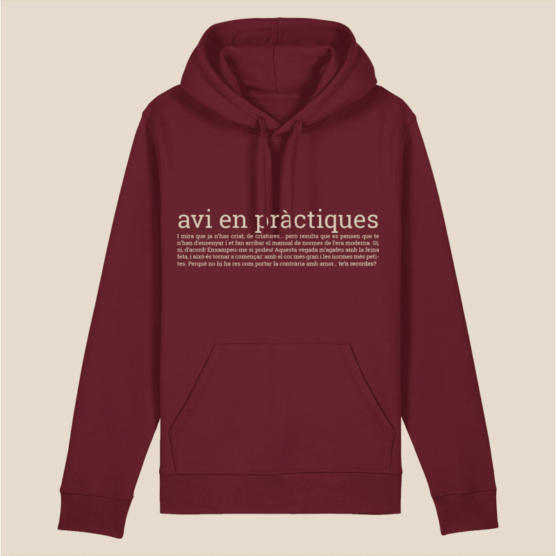 AVI DE PRACTIQUES - dessuadora unisex caputxa