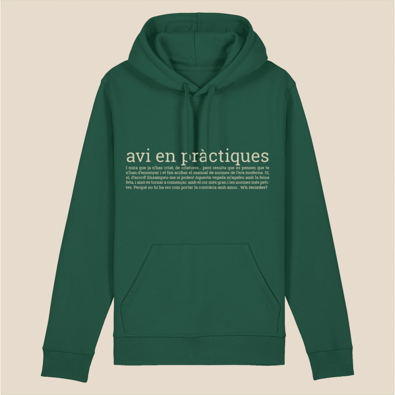 AVI DE PRACTIQUES - dessuadora unisex caputxa