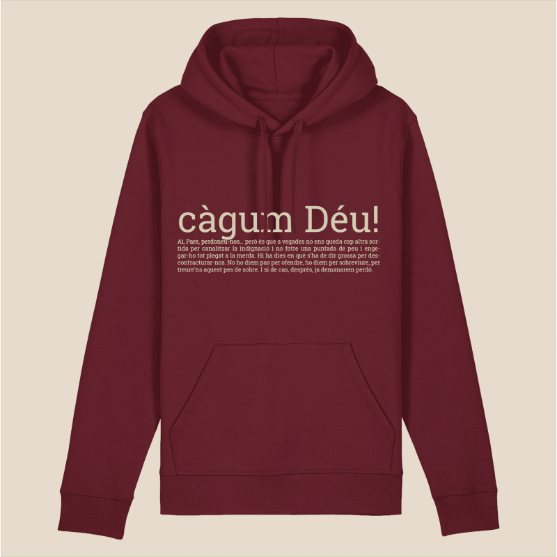 CÀGUM DÉU - dessuadora unisex caputxa