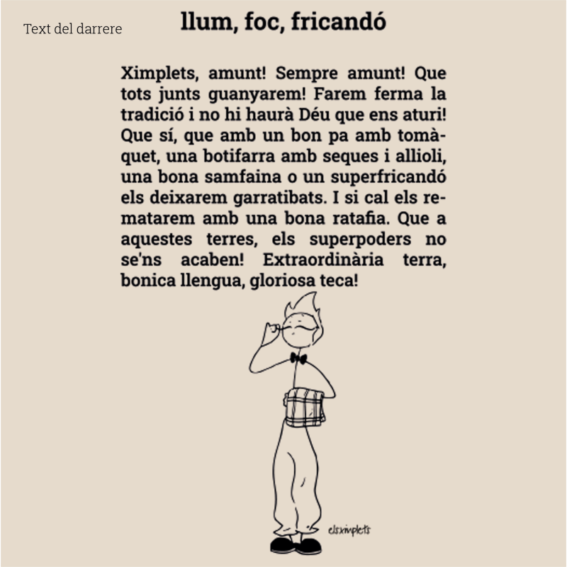 LLUM, FOC, FRICANDÓ - Samarreta unisex