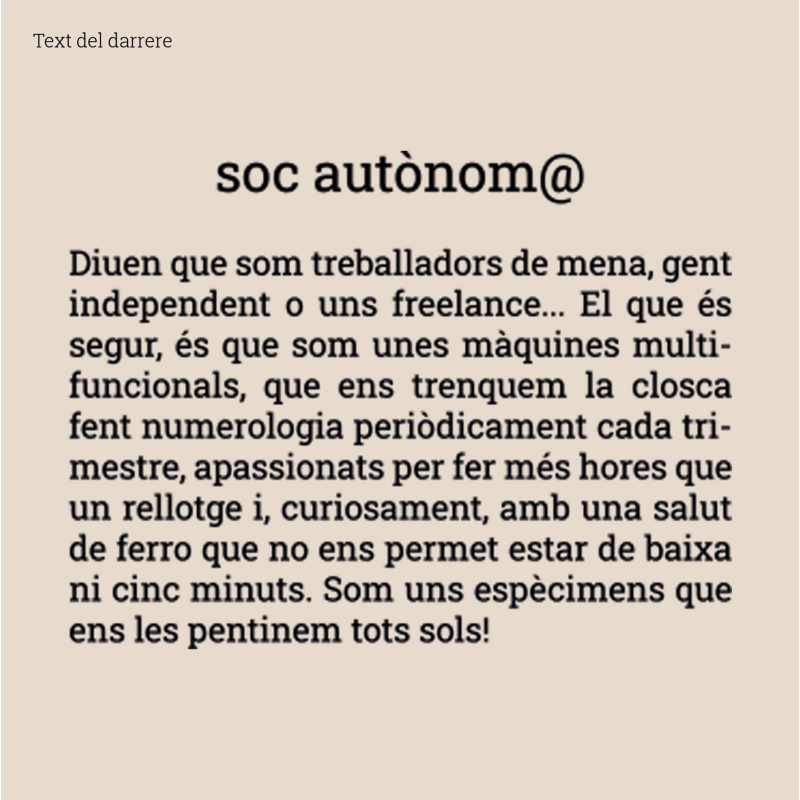 soc autònom@ - samarreta unisex