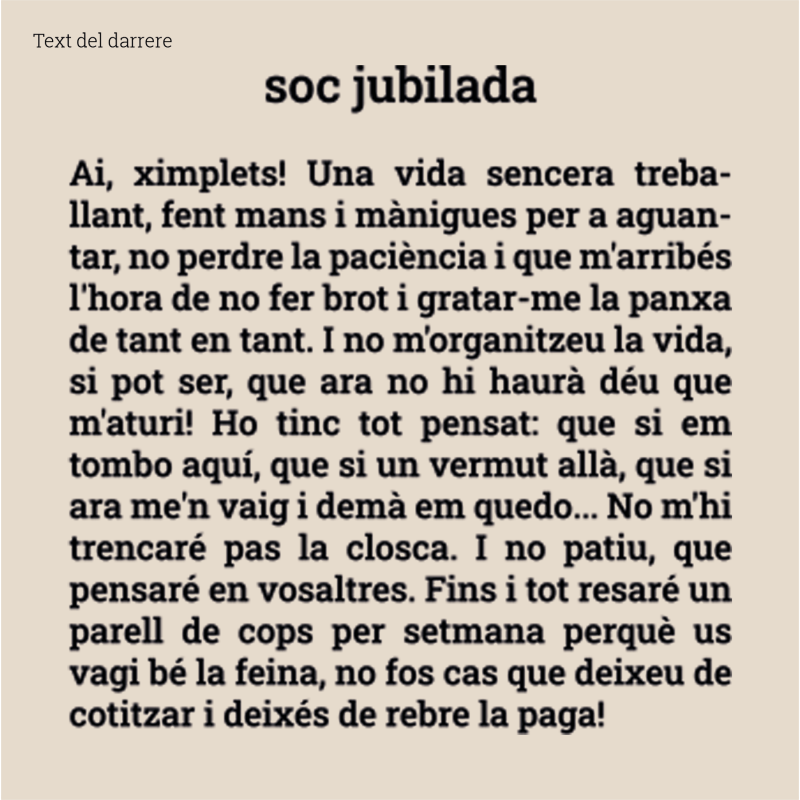 SOC JUBILADA - samarreta dona coll ample