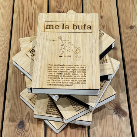 Llibreta Me la bufa - Llibreta de fusta amb paper reciclat | Els Ximplets